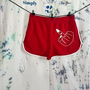 Red Women's Shorts with Graphic Design great for summer!!